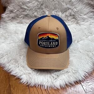 Last chance 🚨 Portland Treatment Trucker Hat Richardson 112 Tan Blue Snapback